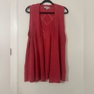 Southern Lady Vibrant Red Knit vest size M (O120)